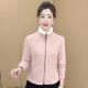 立领外套双面绒打底衫 秋冬新款 加厚显瘦上衣 长袖 气质厚款 时尚 开衫