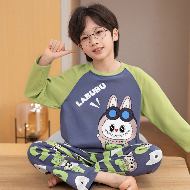 男童睡衣高端卡通拉布布长袖保暖