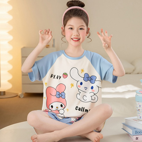 女大童冰丝睡衣可爱美乐玉桂狗夏