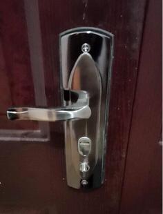 老式锁12型把手 美心飞云铸诚防盗门拉手 椭圆形 老式门锁把手