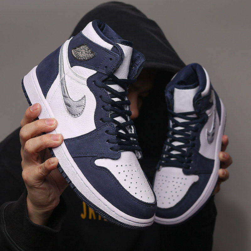 莆田aj男鞋冬季高帮海军蓝休闲板鞋aj1增高篮球鞋情侣运动板鞋女