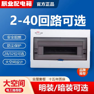 展业配电箱家用回路强电箱明装开关电箱盒暗装空开电控箱家装室内