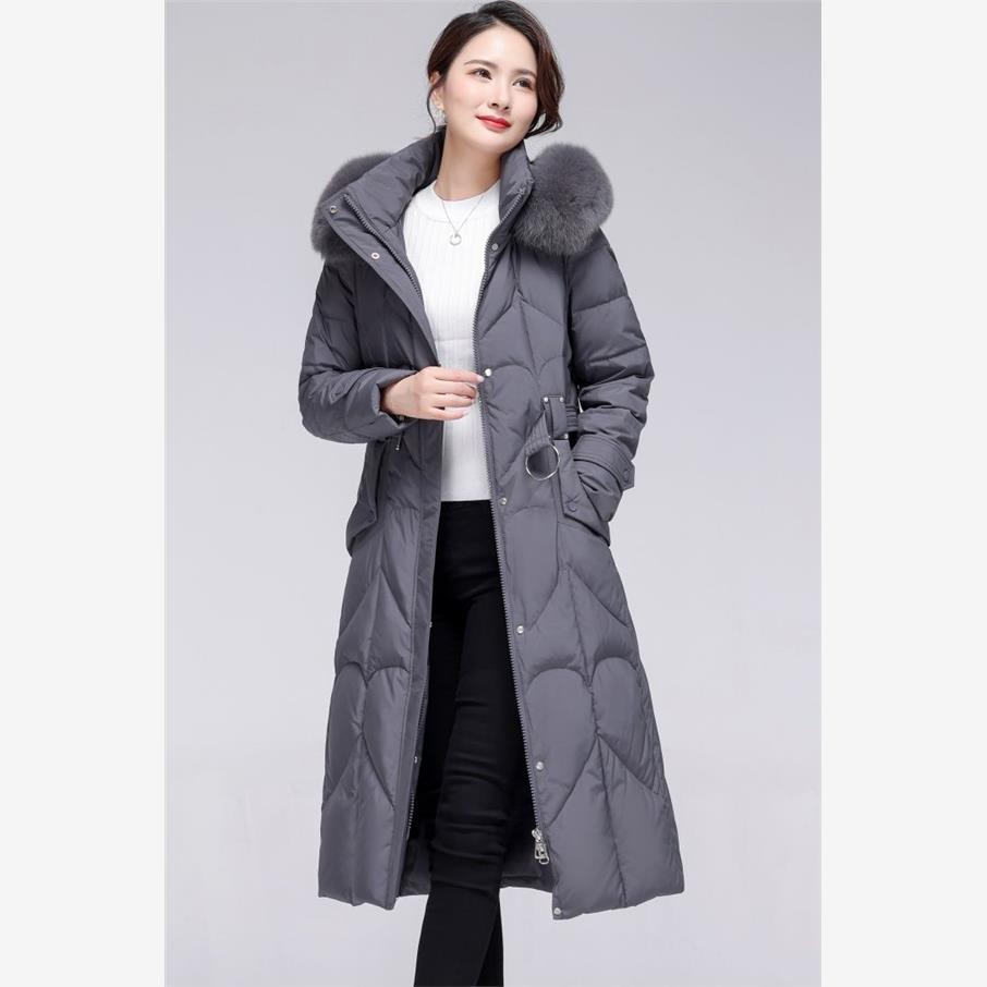 新款高档羽绒服女中长款
