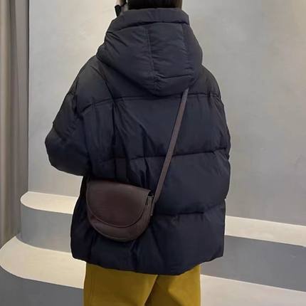 东大门韩版连帽加厚短款白鸭绒羽绒服女2024休闲宽松保暖外套18