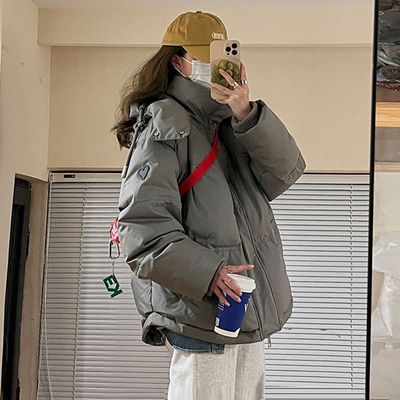 灰色爱心短款羽绒棉服202