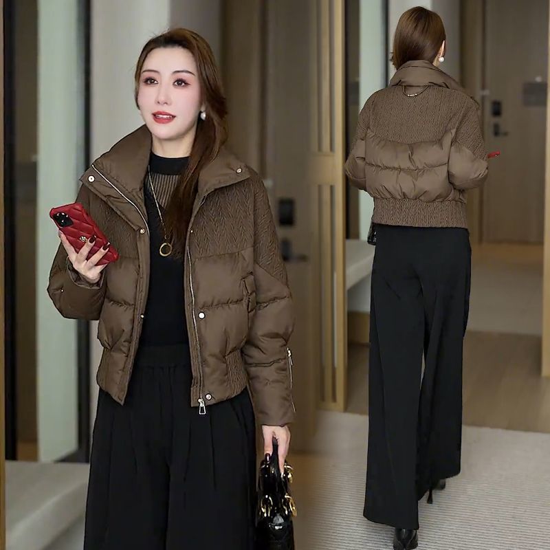 时尚短款羽绒棉服女2025