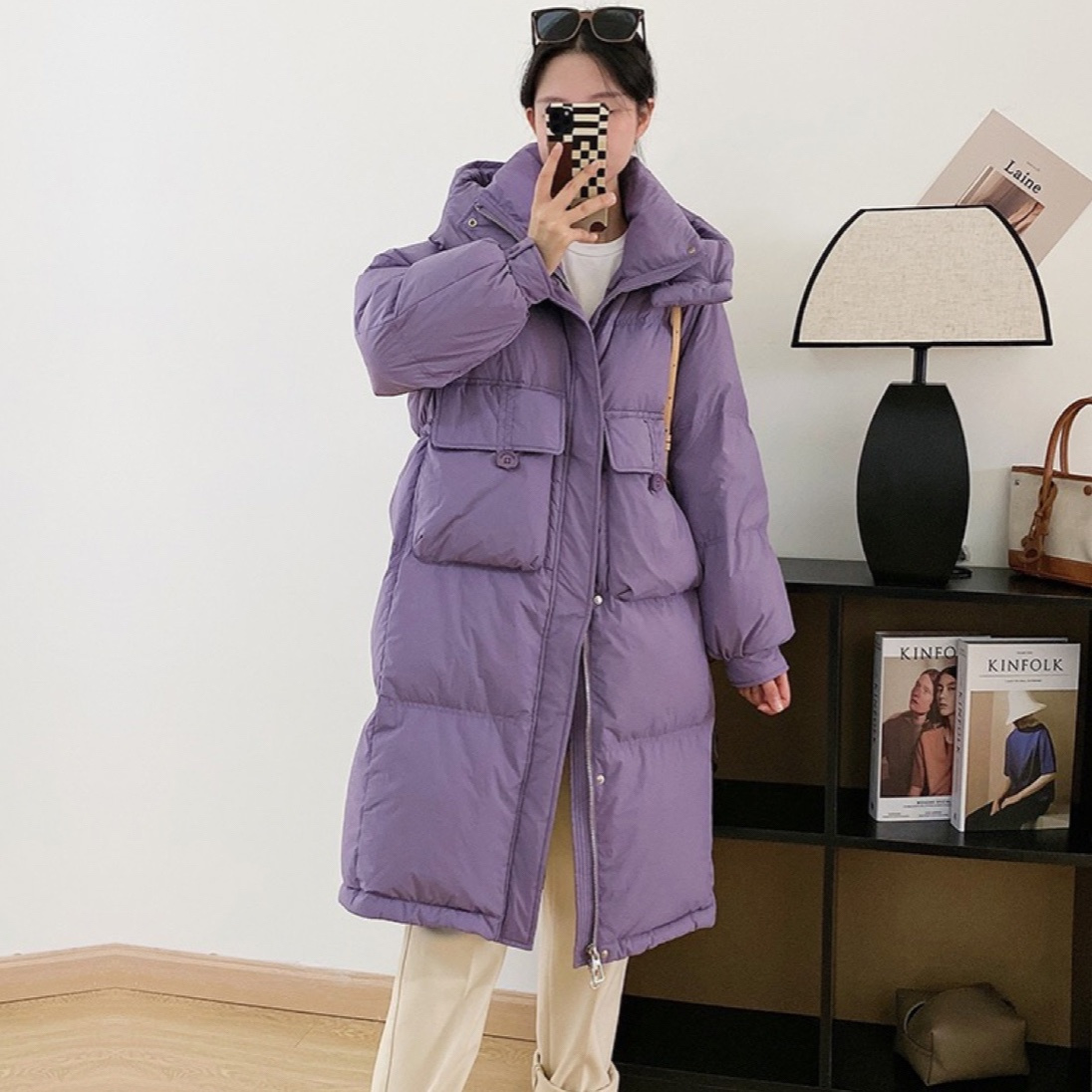 反季冬季新款韩版宽松纯