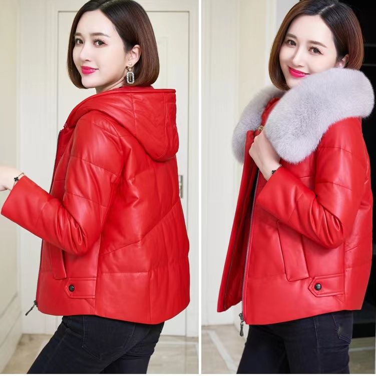 海宁皮衣短款女2025新款