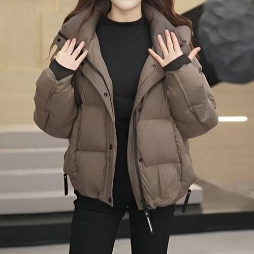 新款连帽羽绒服2025冬季