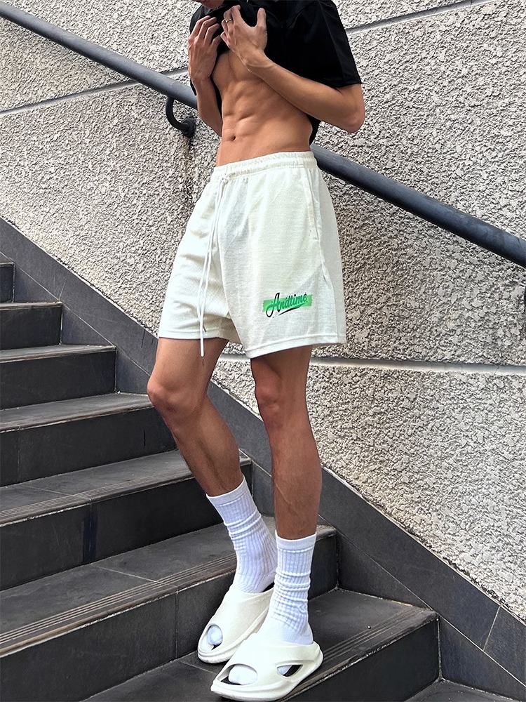 andtime美式篮球短裤夏季华夫格实战训练宽松透气三分四分运动裤