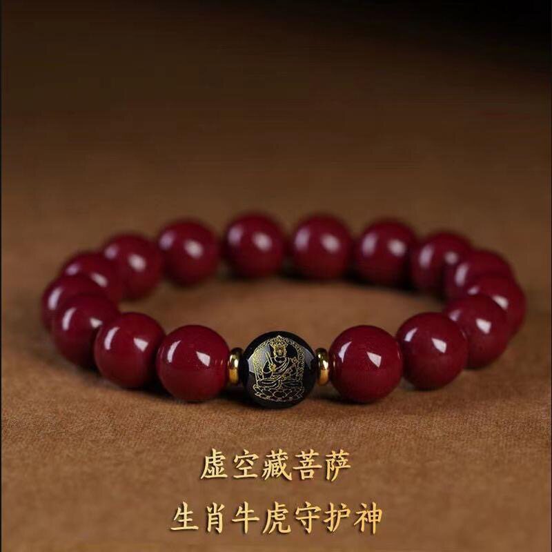 天然朱砂手串女男款本命年手链兔年生肖本命属兔转运珠情侣礼物