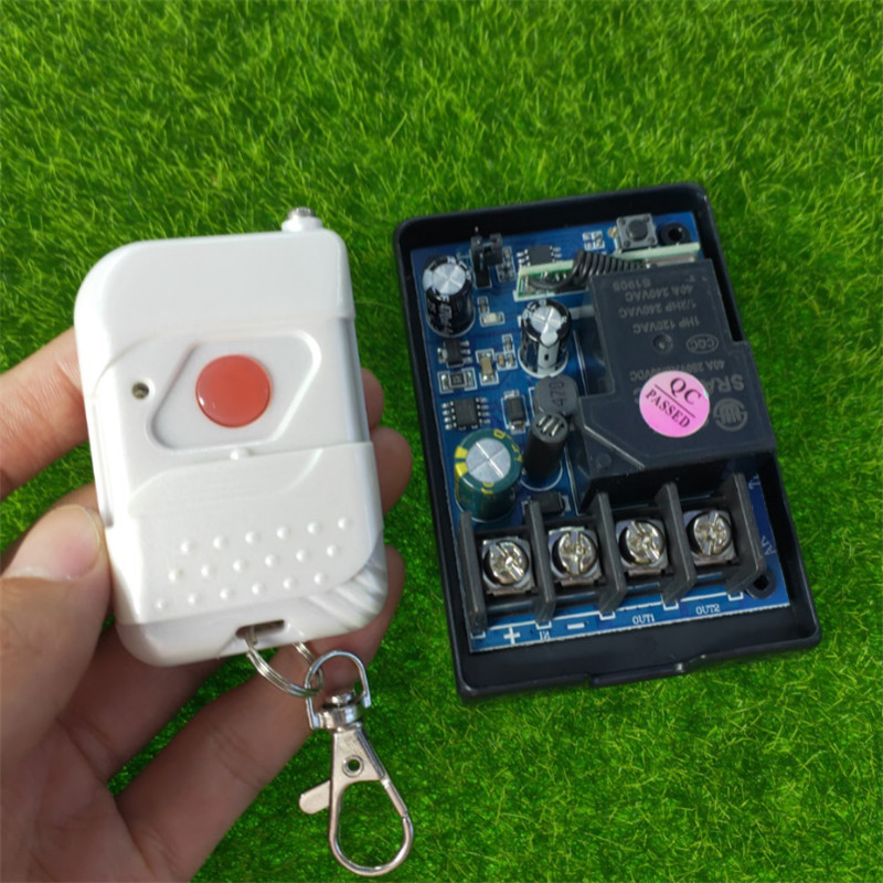 白色推盖单键遥控12V24伏一路大功率喇叭电源LED车灯具控制器开关