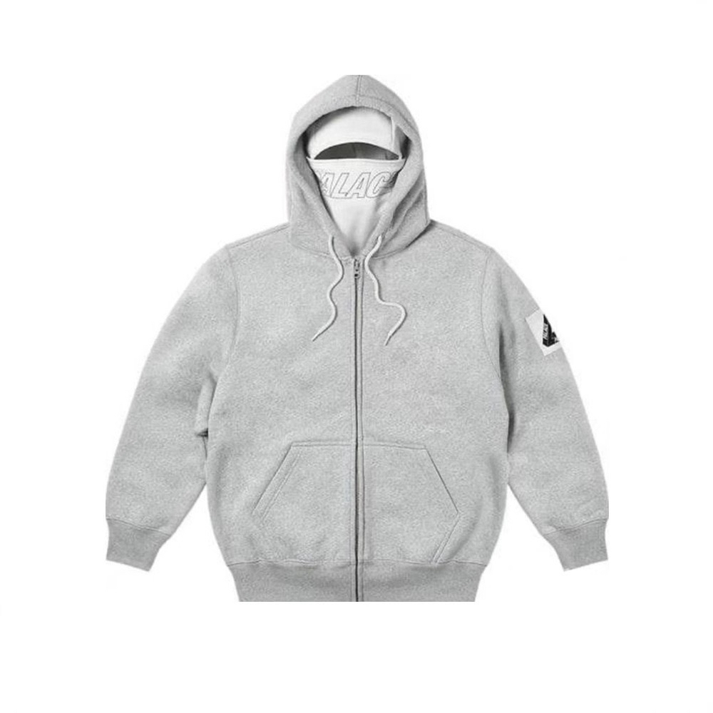 Facemask zip up hoodie灰色黑色面罩外套