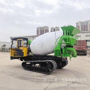 后驱履带爬山虎水泥罐车水利建设光伏灌浆运输车爬坡平稳抓力强