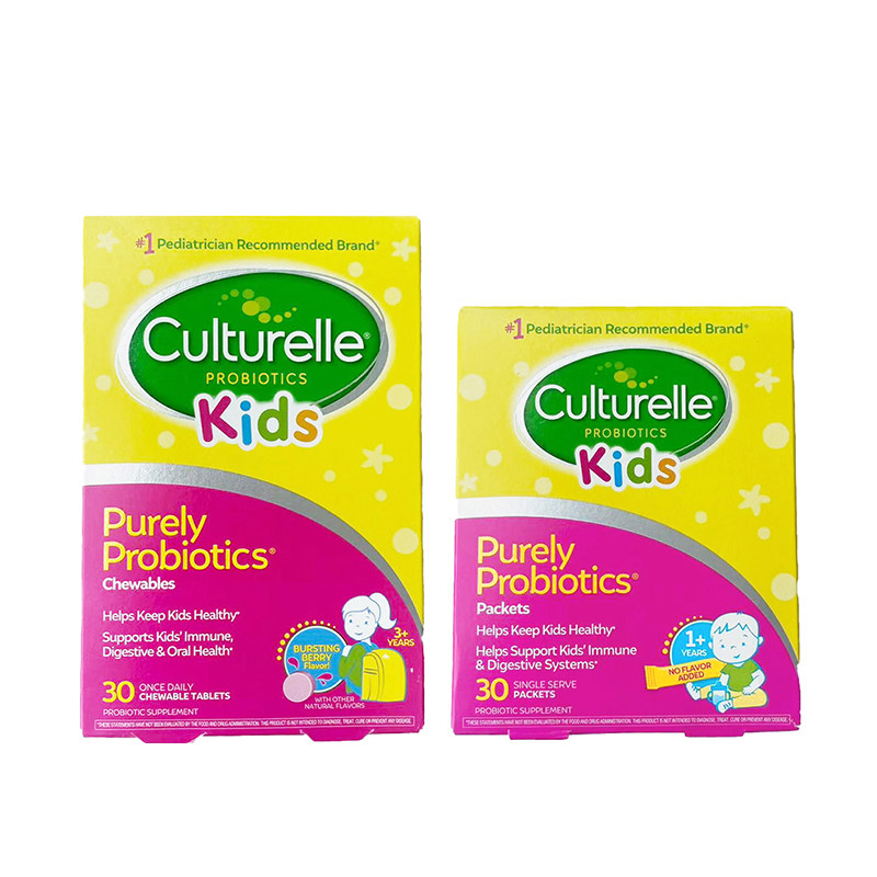 美国Culturelle康萃乐LGG益生菌粉剂咀嚼片1岁+27年8月