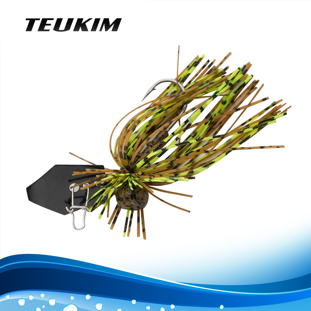 JIG挡水板复合亮片10g路亚饵假饵铅头钩噪音JIG挡水板胡须佬