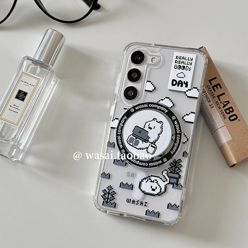 像素猫咪三星s25ultra磁吸手机壳