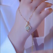 美人腰荷包珍珠吊坠项链女2026新款 气质优雅不掉色小众锁骨链 爆款