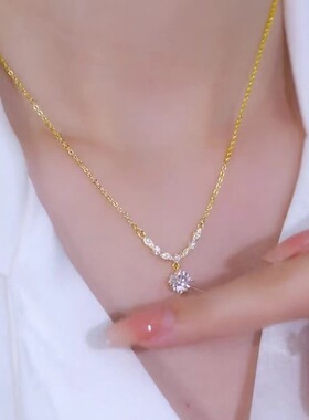 星光璀璨闪钻锆石项链高级感轻奢