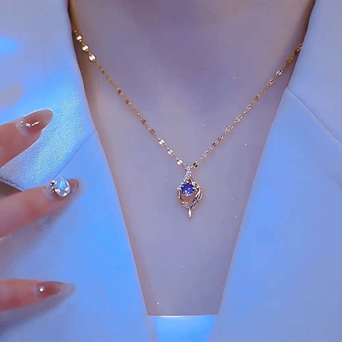 钛钢锁骨链女不掉色可水洗百搭