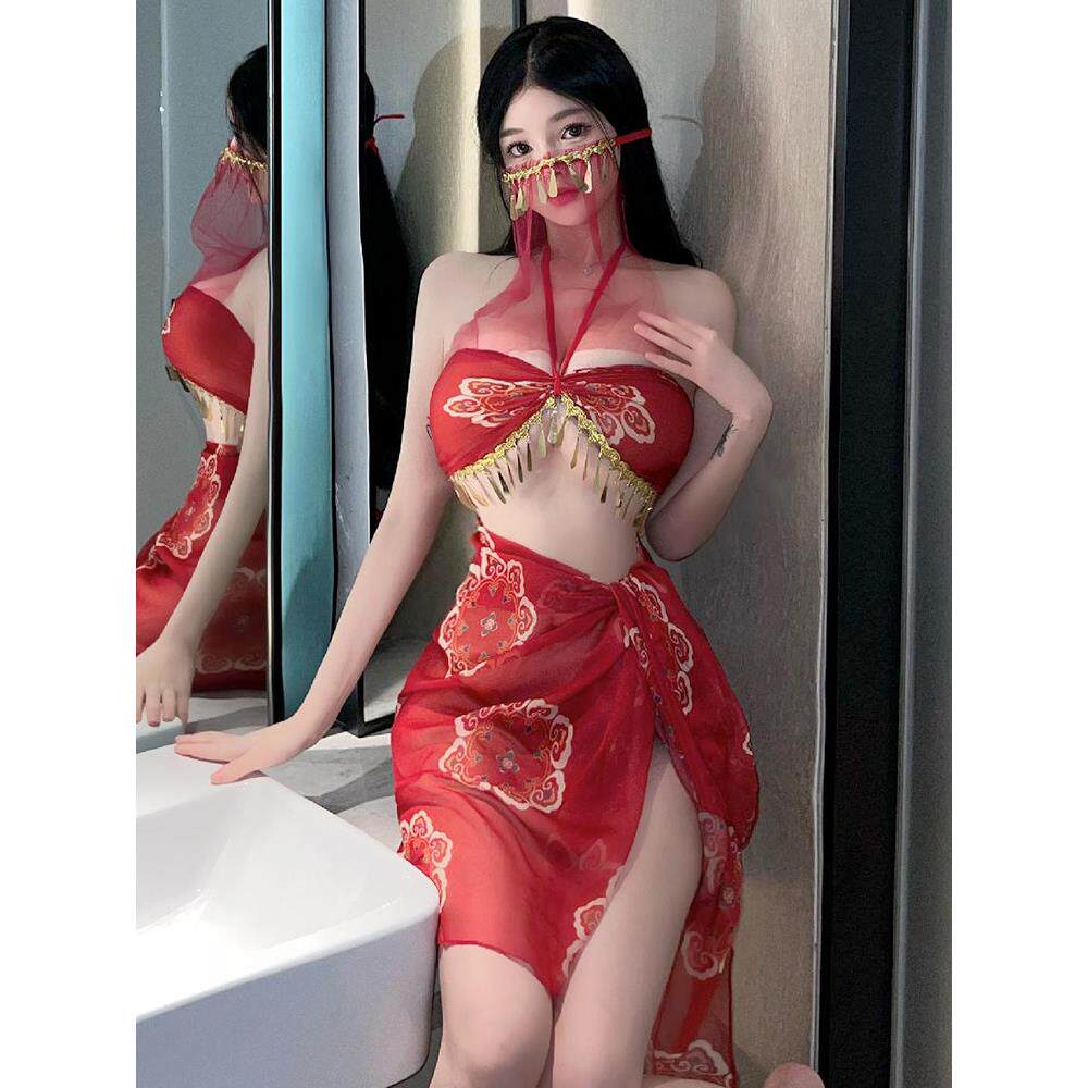 性感情侣火辣内衣女敦煌飞天舞姬肚兜