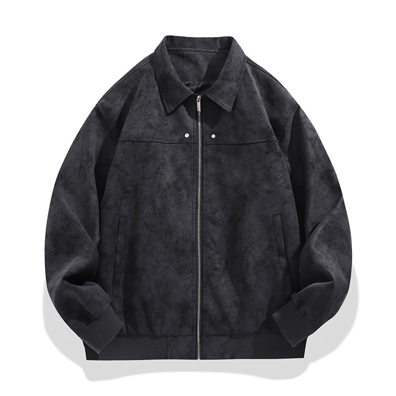 2025新款春秋季美式复古工装立领外套飞行休闲夹克男士宽松上衣