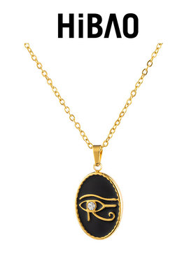 HIBAO喜小宝法式黑色滴油项链女