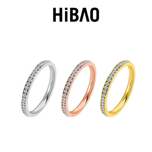 HIBAO喜小宝轻奢排钻戒指不掉色
