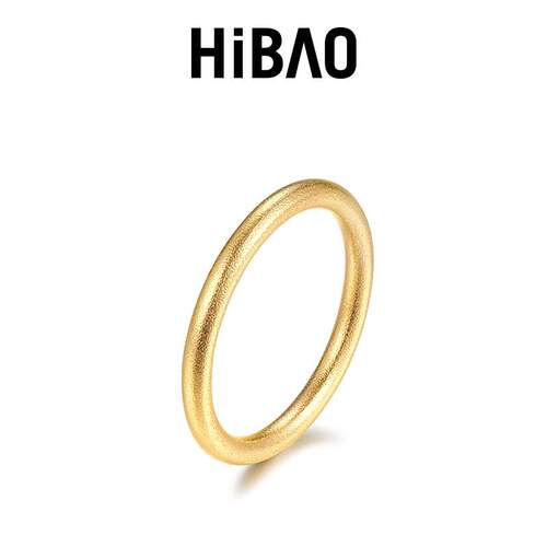 HIBAO喜小宝古法磨砂素圈戒指