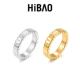 HIBAO喜小宝欧美条纹戒指女小众金属齿轮指环高级感不掉色食指戒