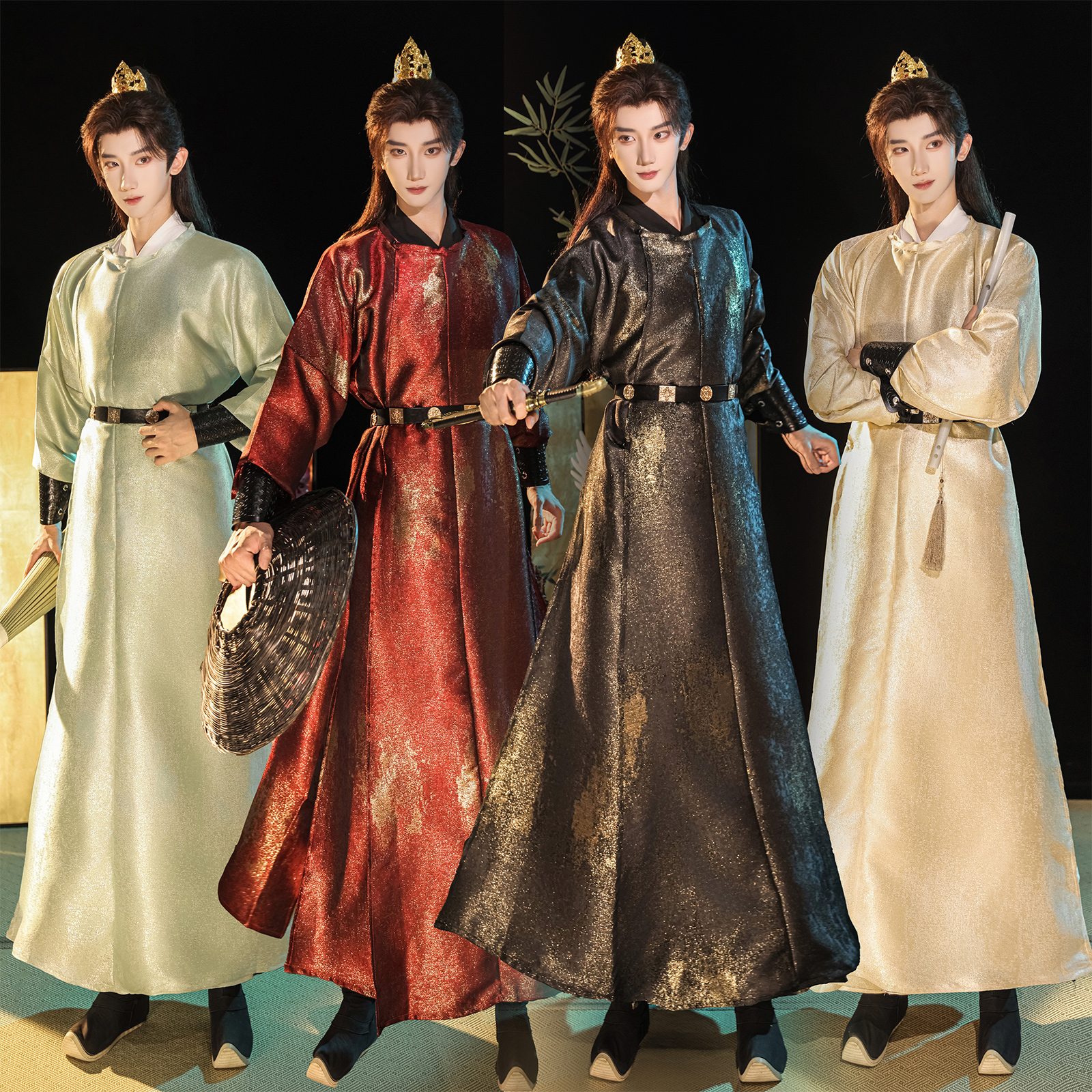 倾依唐制织金圆领袍男女仙侠霸气