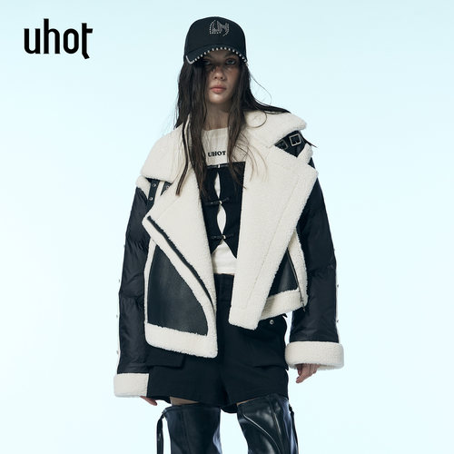 uhot/诱货环保皮毛一体外套