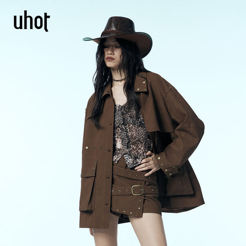 复古铆钉巴恩风休闲外套