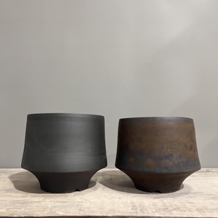 小号素里块根植物盆塊根植木钵日式手工潮盆龙舌兰龟甲龙陶瓷花盆