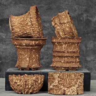 景德镇手工陶瓷素里黄合集精品多肉龟甲龙象芽宫植物块根植物花盆