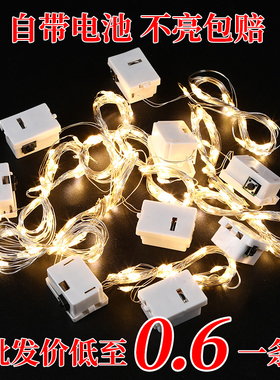 1米led铜丝花束灯串蛋糕装饰小彩灯灯串闪灯串灯满天星生日星星灯