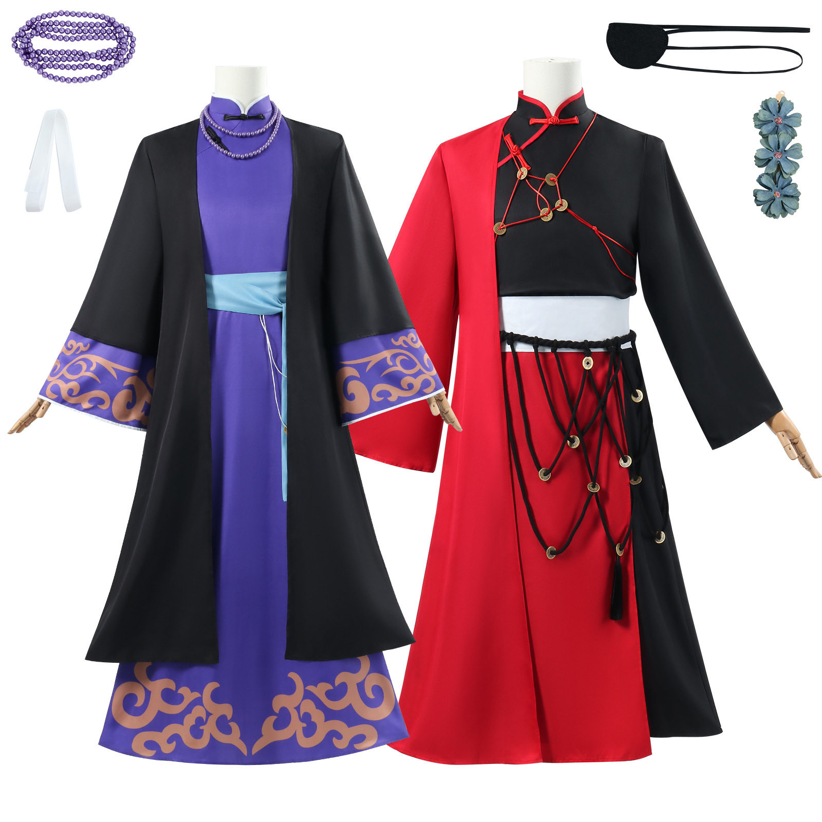 漫多头七怪谈褚毓君cos服褚毓君褚毓青国风旗袍cosplay游戏服装