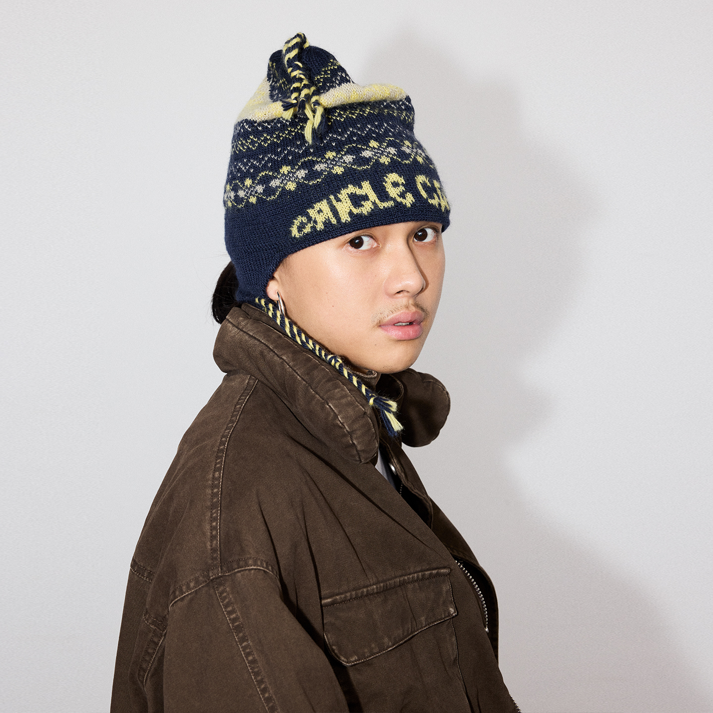 费尔岛复古羊毛针织毛线帽