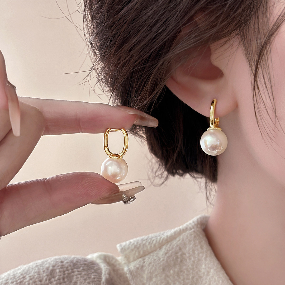 轻奢人鱼姬珍珠耳环女小众设计感高级耳钉2025年新款爆款纯银耳饰,饰品/流行首饰/时尚饰品新,耳钉,淘宝优惠券,粉丝福利购,淘宝优惠卷