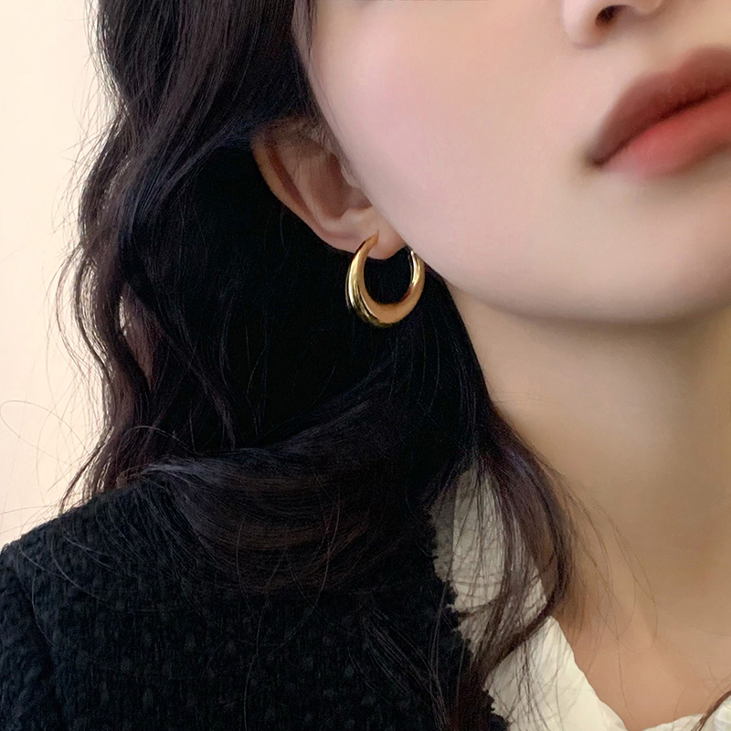 伊灿港风复古耳环女纯银