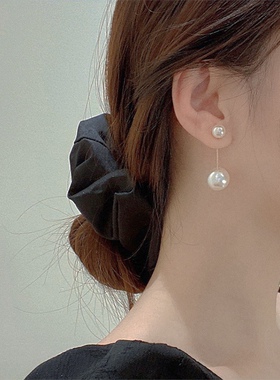 长款耳坠气质流苏珍珠耳环2026年新款高级感耳钉小众耳夹显瘦耳饰