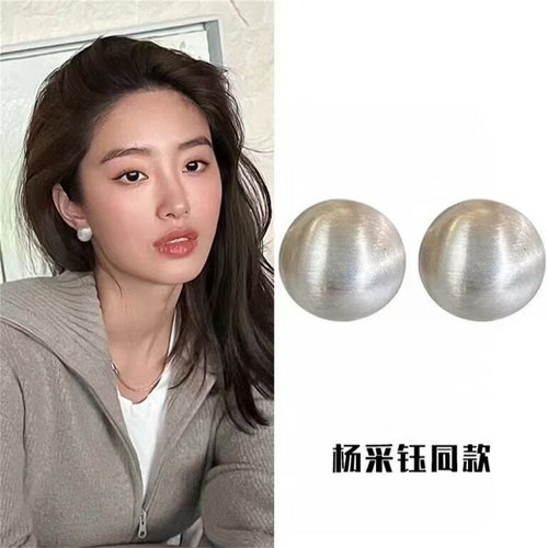 伊灿日韩拉丝圆圈耳环女设计感