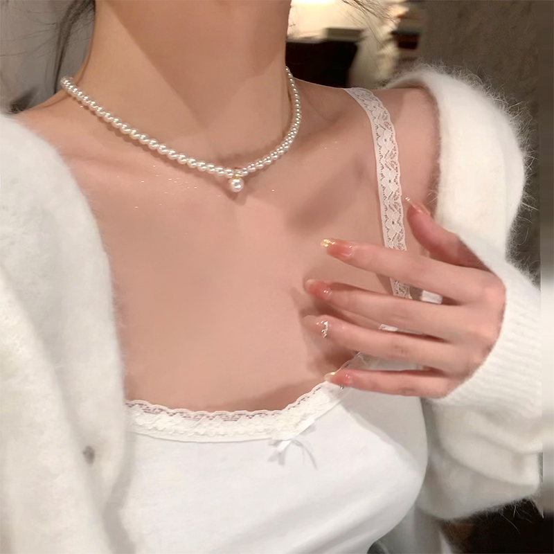 伊灿施家正圆珍珠项链女