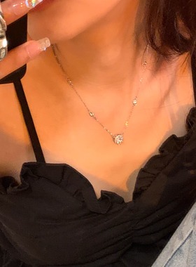 伊灿韩国水钻项链女小众设计感