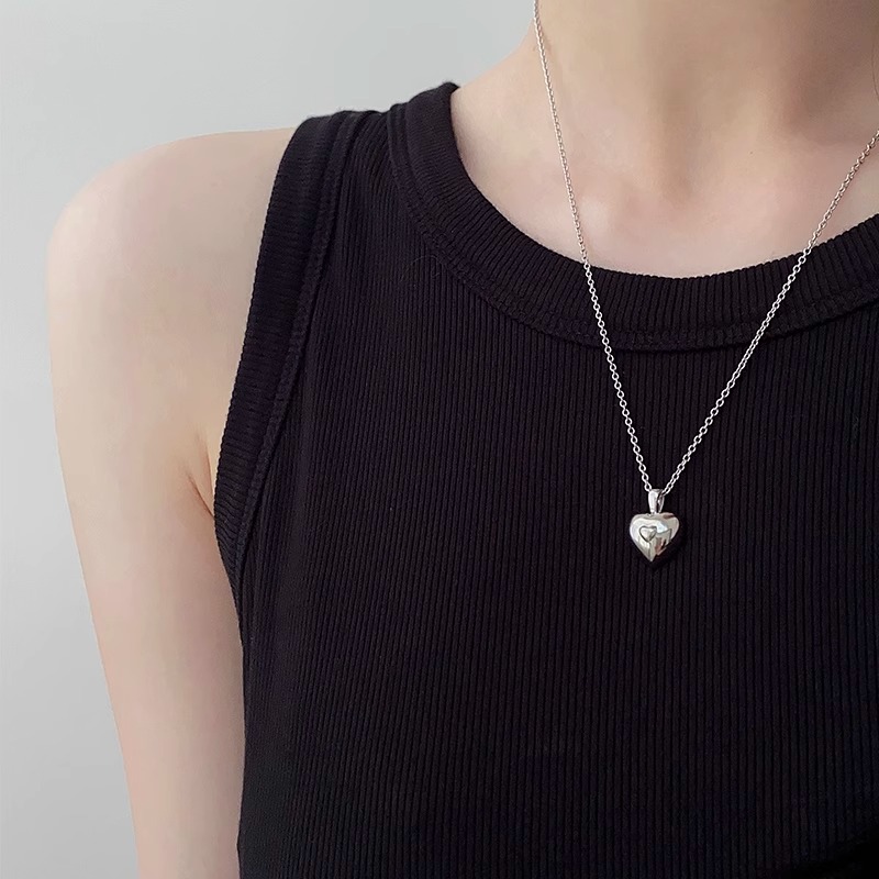 伊灿韩国爱心项链女小众设计高级