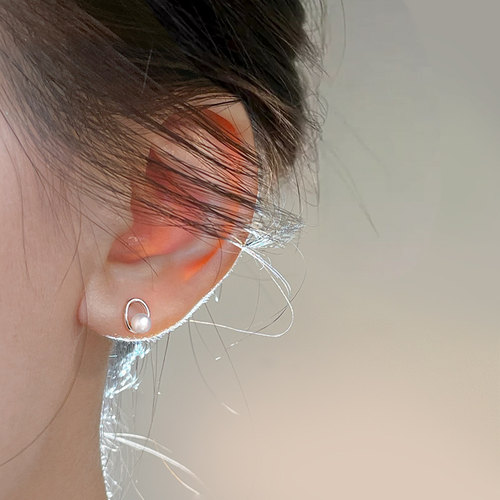 伊灿S999纯银养耳洞防过敏耳钉女