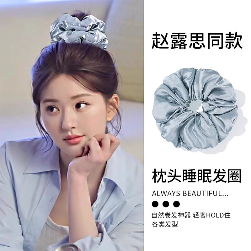 大肠发圈女2026新款波浪枕头睡眠缎面柔软不伤发头绳皮筋发绳发饰