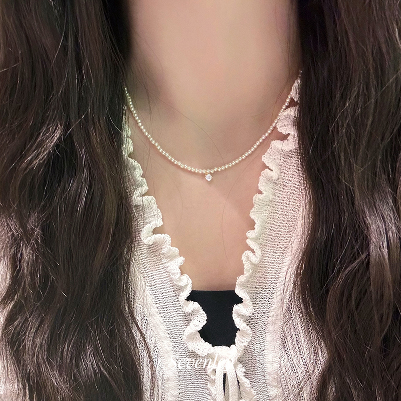 伊灿施家小米珠珍珠项链女