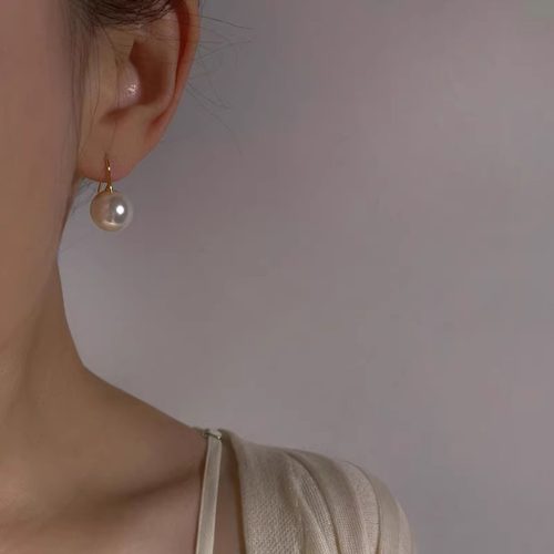 伊灿原创设计女高亮珍珠耳钉女
