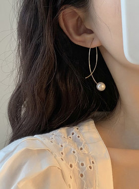 伊灿简约天然淡水珍珠耳坠女显瘦